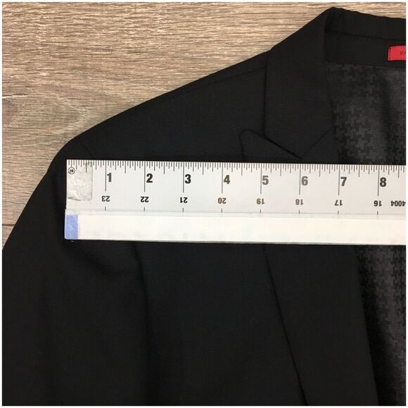 JOHN VARVATOS Mens Blazer Sport Coat Casual Jacket Size 40R Black Wool Suit - Picture 4 of 12